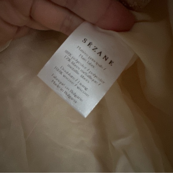 BNWT Sezane Skirt Jupe Tesse Jacquard Ecailles Rose Gold FR 44 US 12 - Picture 4 of 7